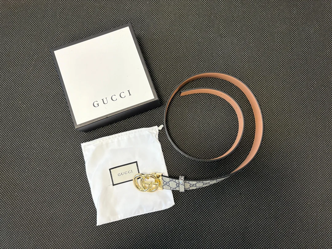 Monogram belt and packaging shown in the FashionReps haul gallery