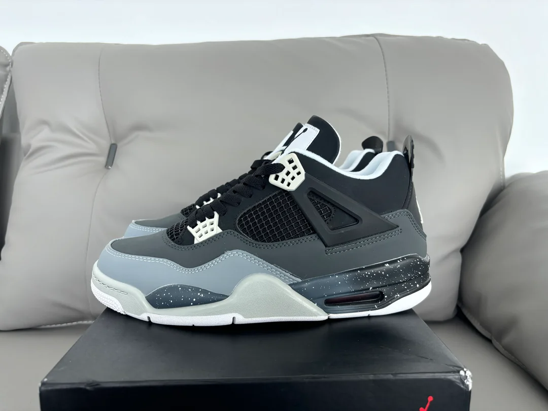 Side view of the grey and black high-top sneakers discussed in the Reddit comments